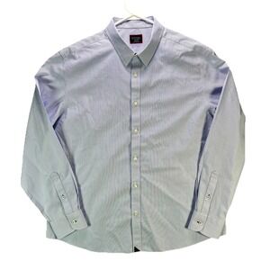 UNTUCKit Shirt Mens 2XL Blue Striped Wrinkle-Free Bordeaux Button Up NWOT